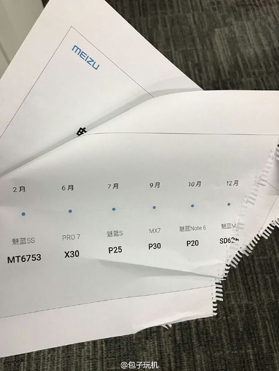 疑似魅族2017年产品计划书